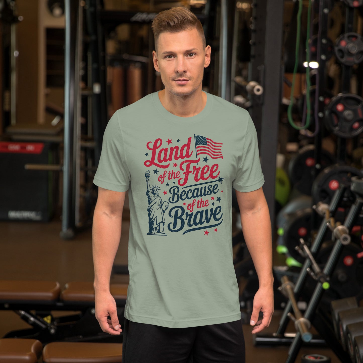 Land of the Free because of the Brave - Unisex t-shirt Sage