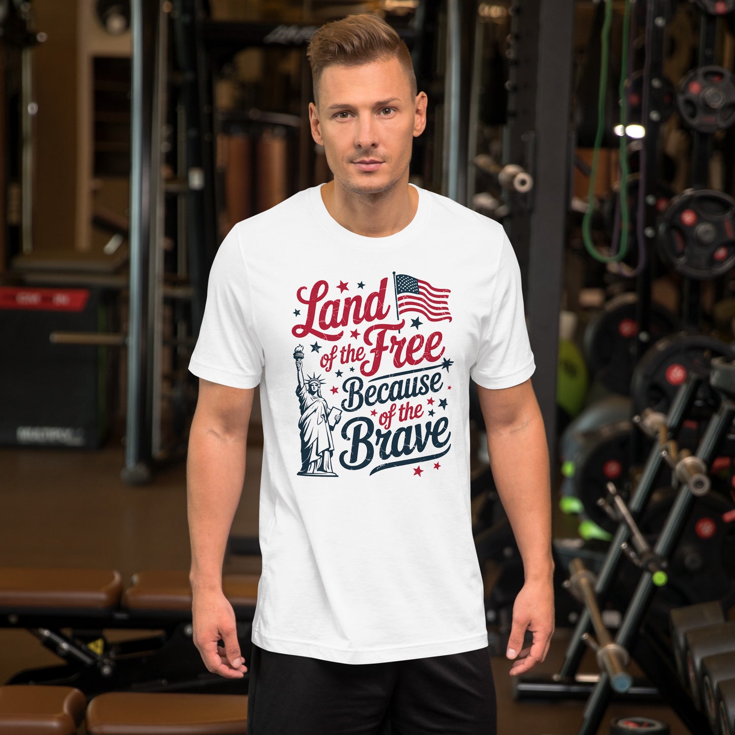 Land of the Free because of the Brave - Unisex t-shirt White