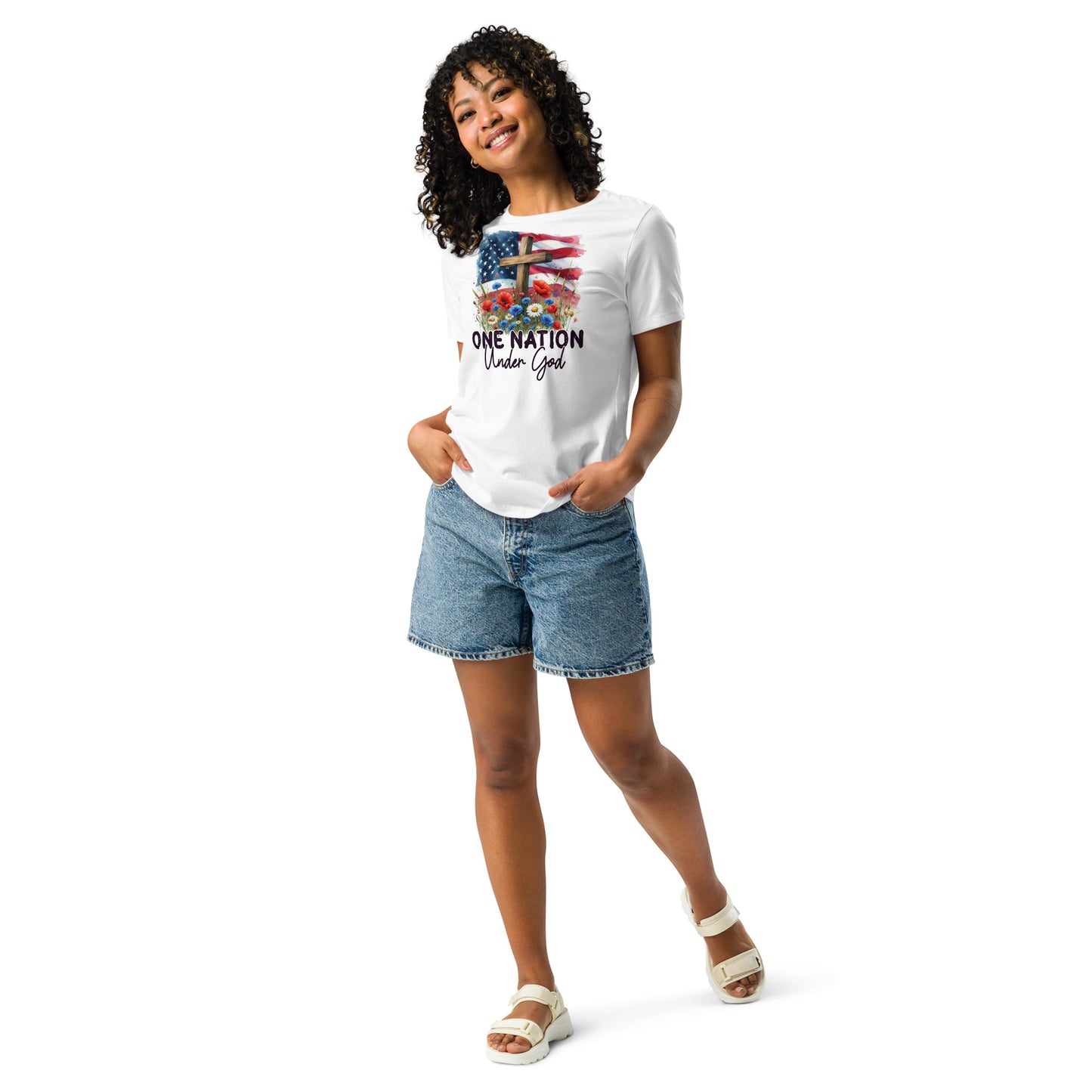 One Nation under God - Women's T-Shirt White