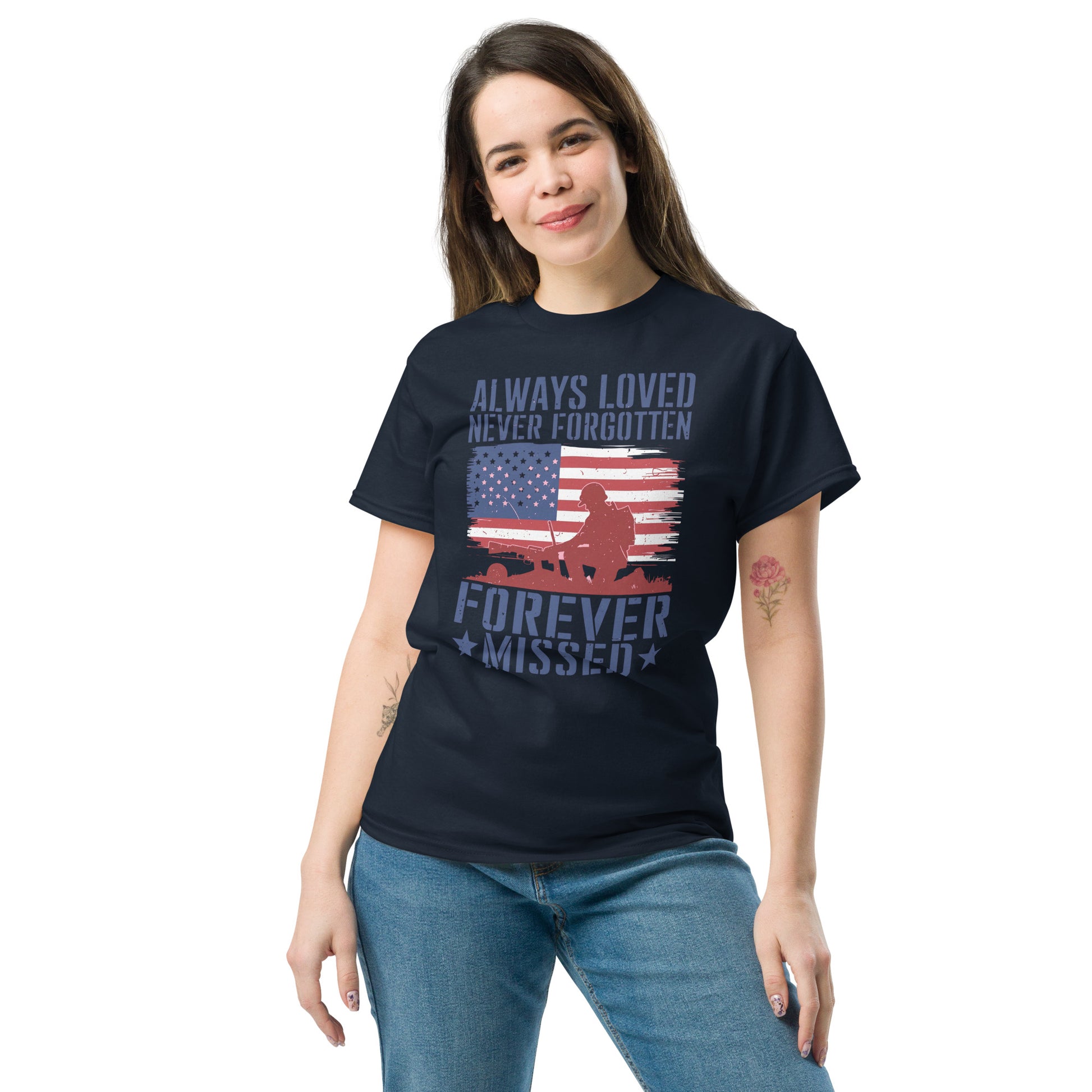 Always loved never forgotten - Unisex t-shirt Navy