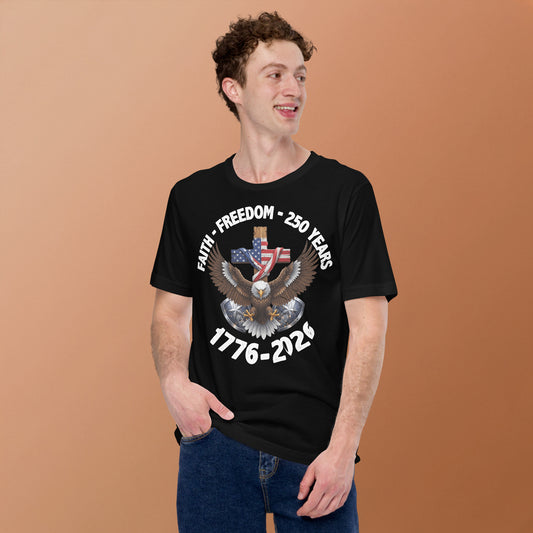 Faith Freedom Unisex t-shirt Black
