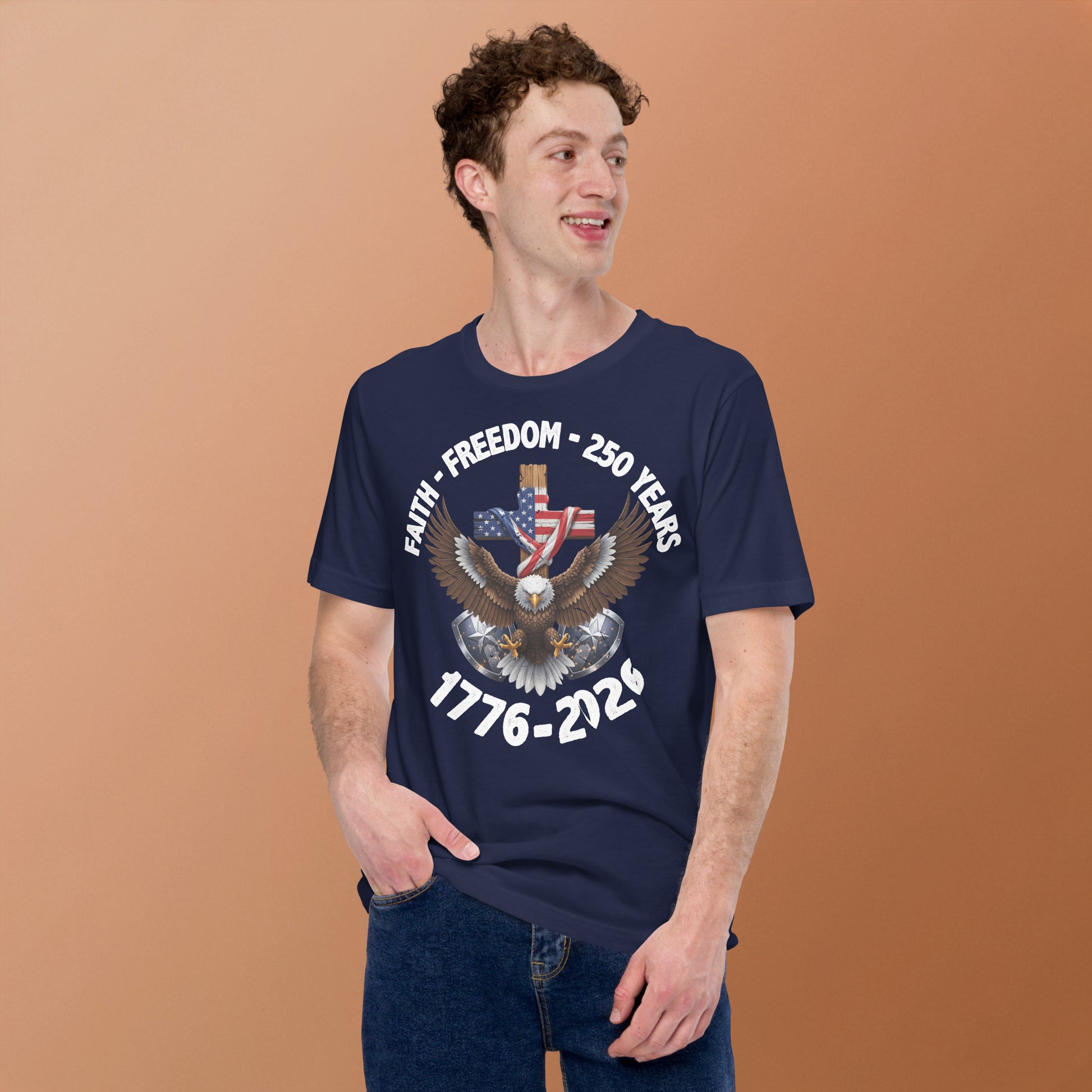 Faith Freedom Unisex t-shirt Navy