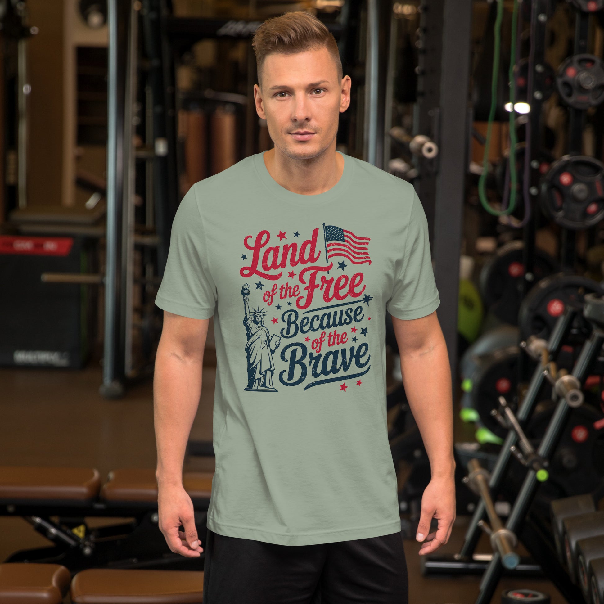 Land of the Free because of the Brave - Unisex t-shirt Sage