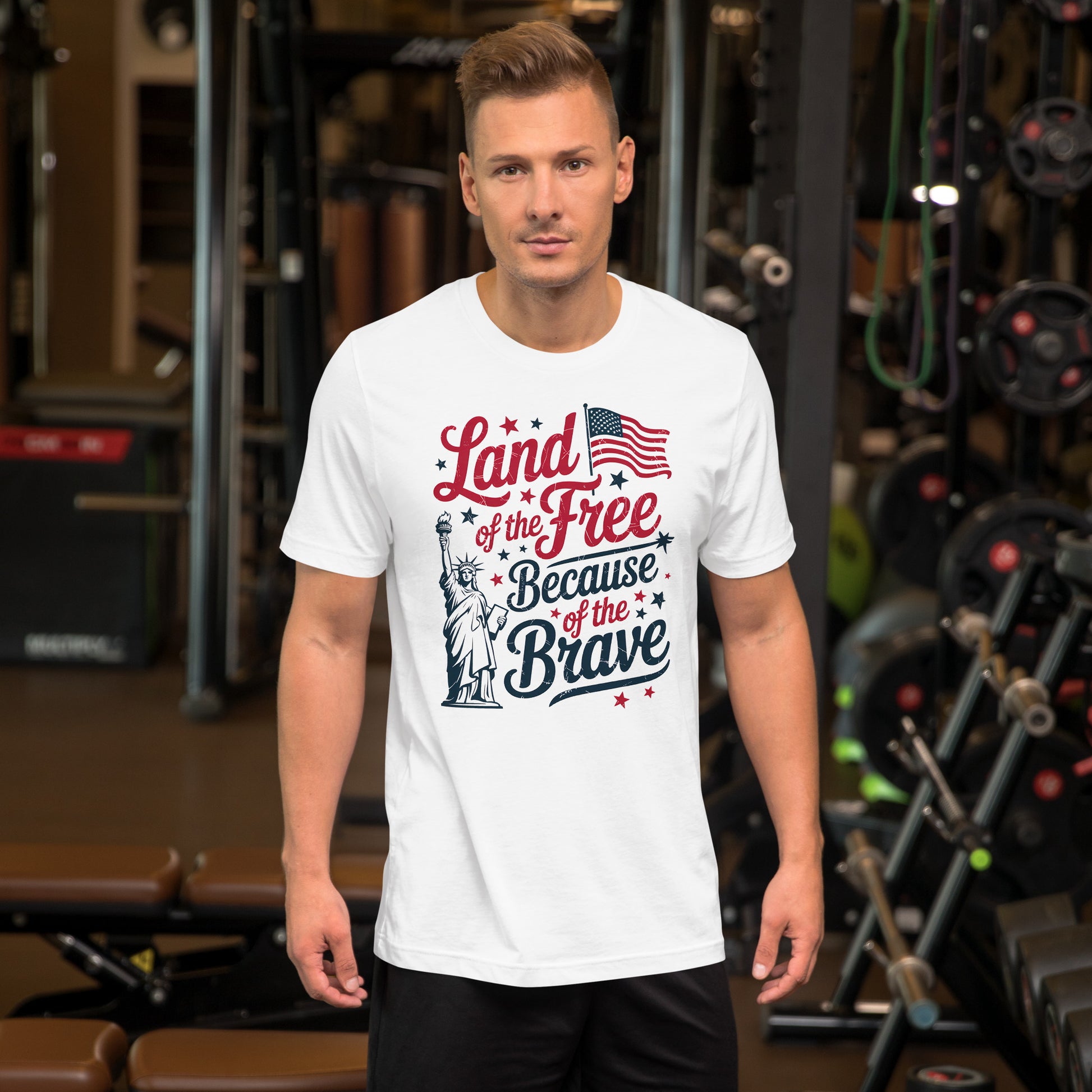 Land of the Free because of the Brave - Unisex t-shirt White