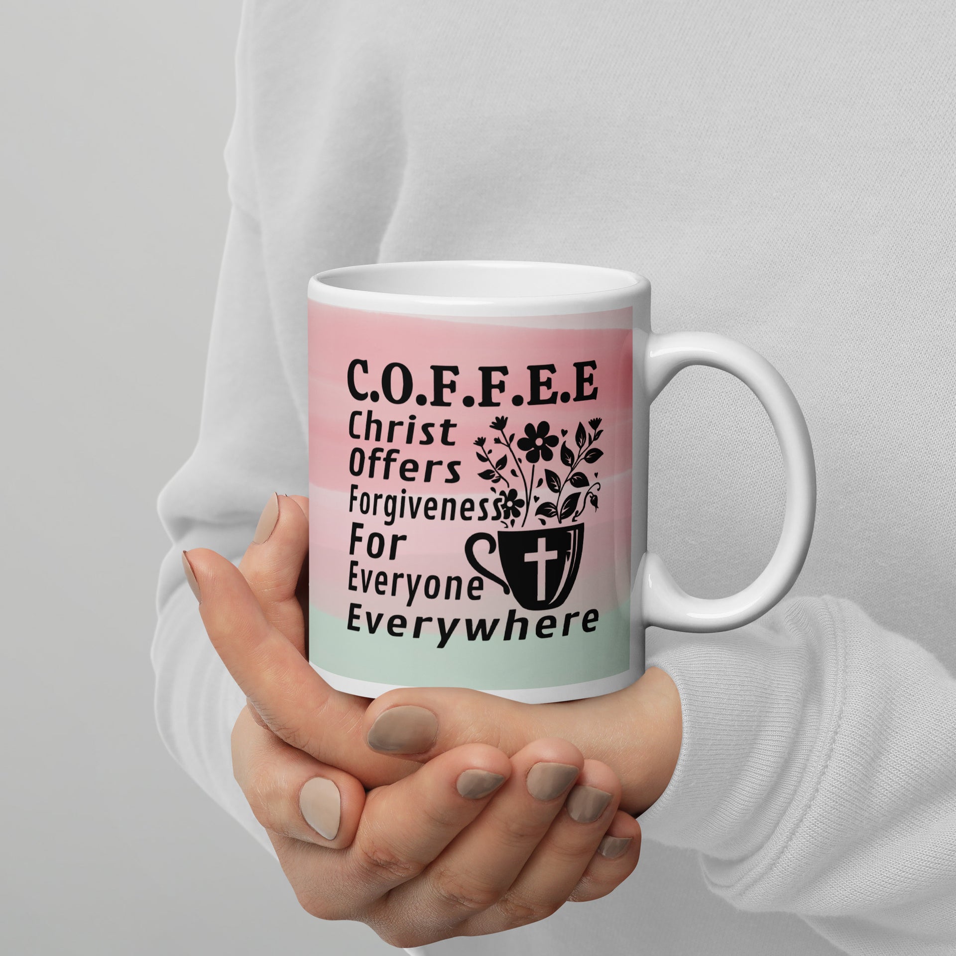 C.O.F.F.E.E. White Glossy Mug